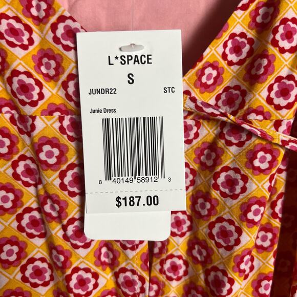 L*Space Junie Summatime Check Floral High Low Wrap Maxi Dress Size Small - Picture 7 of 7